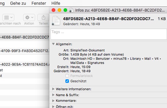 Schreibgeschützte Datei - Apple