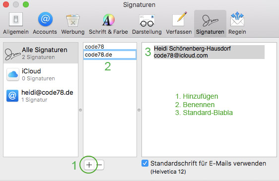 Howto Html E Mail Signatur In Apple Mail Erstellen