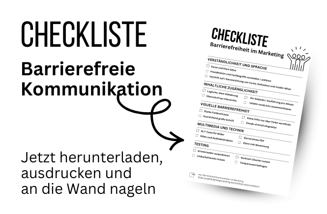 Checkliste für barrierefreie Kommunikation