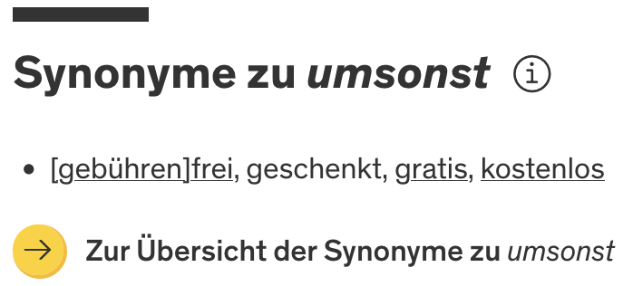 Unterschied zwischen kostenlos und umsonst