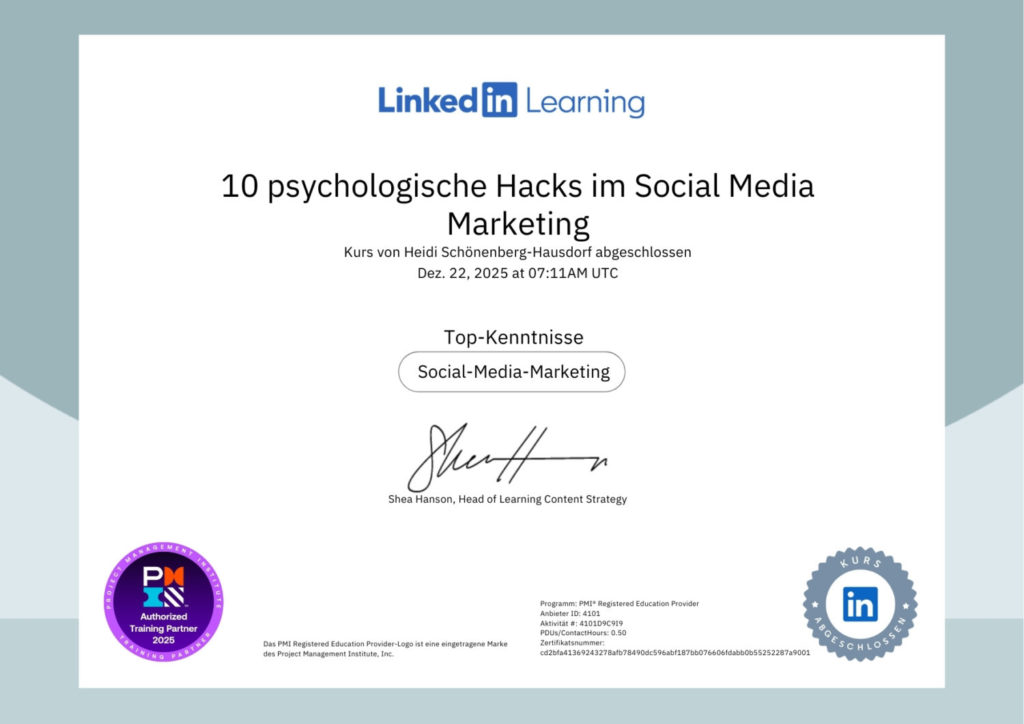 Heidi Schönenberg-Hausdorf: LinkedIn Learning - 10 psychologische Hacks