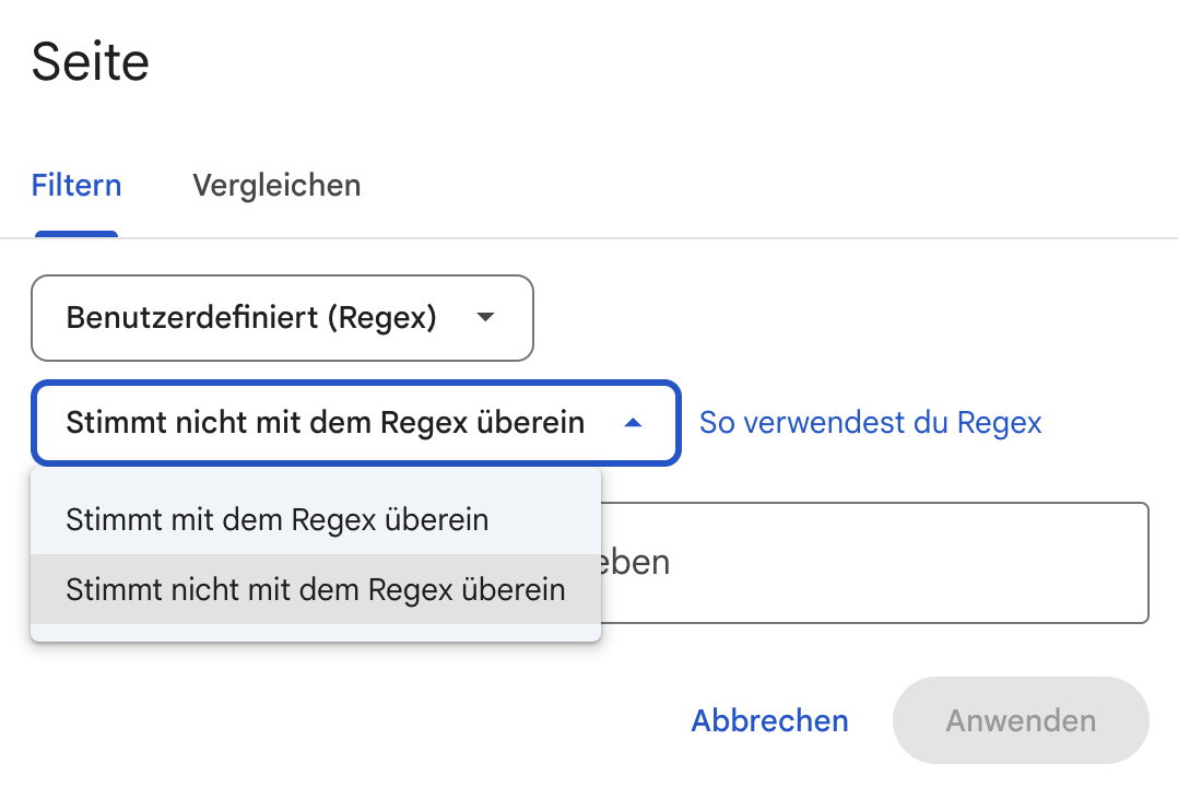 Google Search Console Feature: Regex