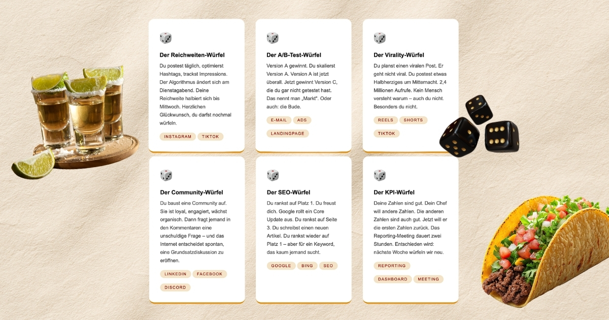 Screenshot Mexikanische Würfelbude: Das Social Media Paradox