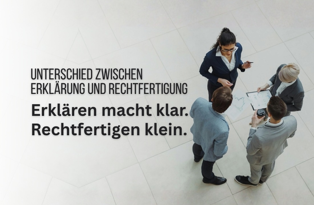 Unterschied zwischen Erklärung und Rechtfertigung – einfach erklärt