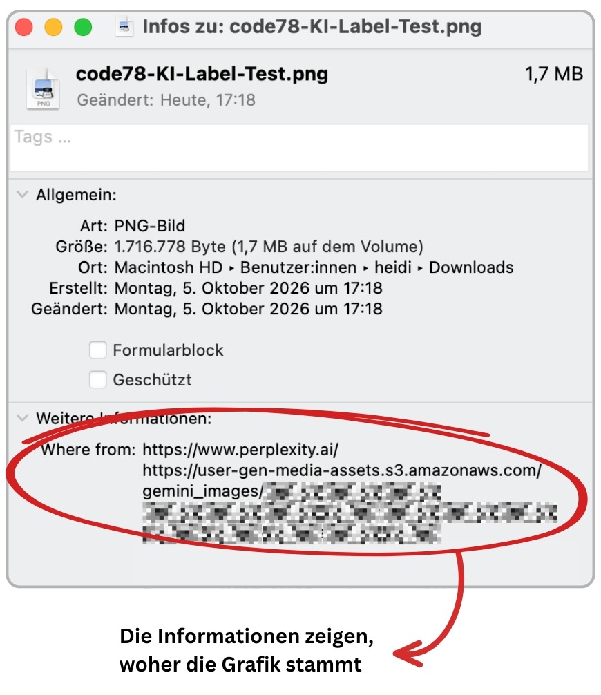 Informationen eines Bildes bei Apple einsehen
